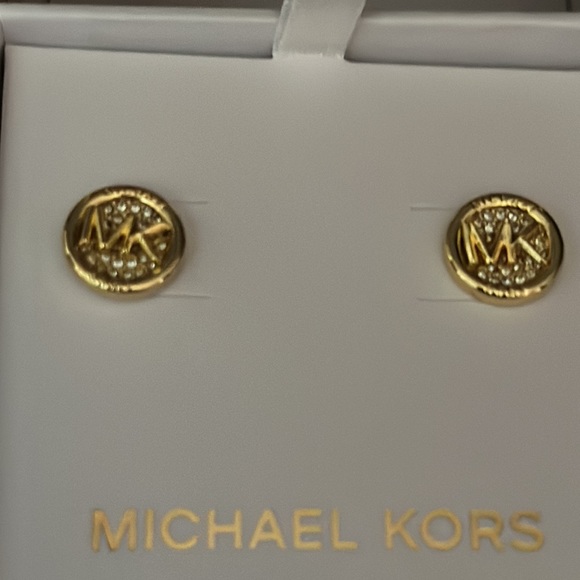 Michael Kors gold earrings. - Picture 5 of 7